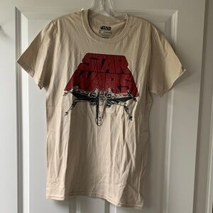 Star Wars Beige Tee with Black Logo